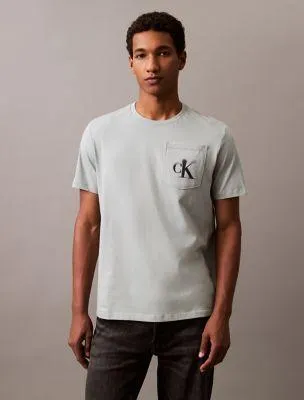 Faded Monogram Logo Pocket Classic T-Shirt