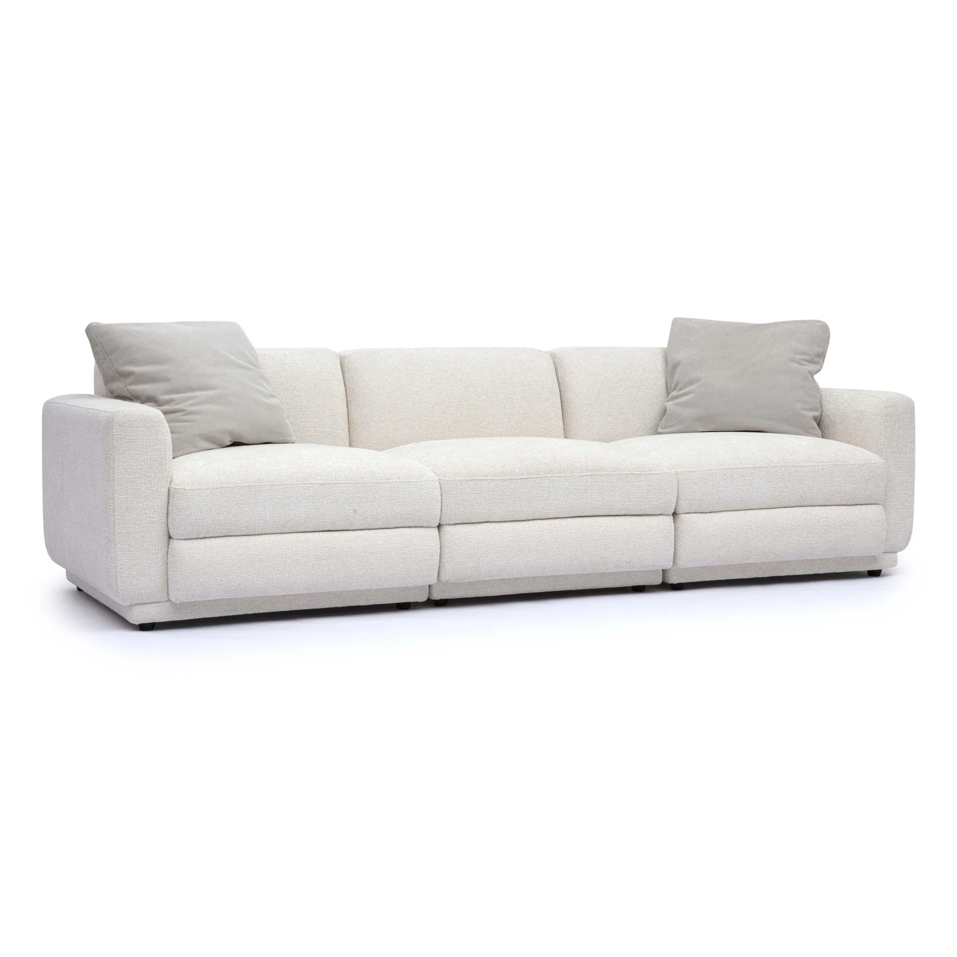 Perry 96" Cream Chenille Modular Sofa