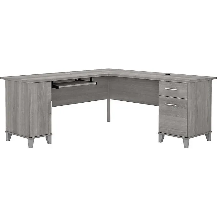 Bush Furniture Somerset 72"W L Shaped Desk with Storage,