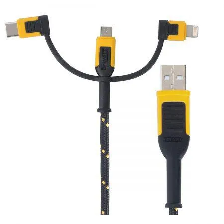 DeWalt 3-in-1 6 Ft. Lightning Combo Cable