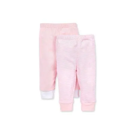 Burt's Bees Baby Girls Footless Pants, 2-Pack