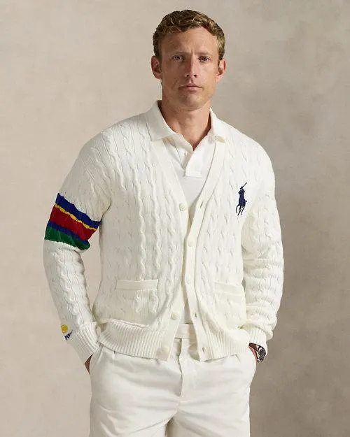 US Open Umpire Cable-Knit Cardigan