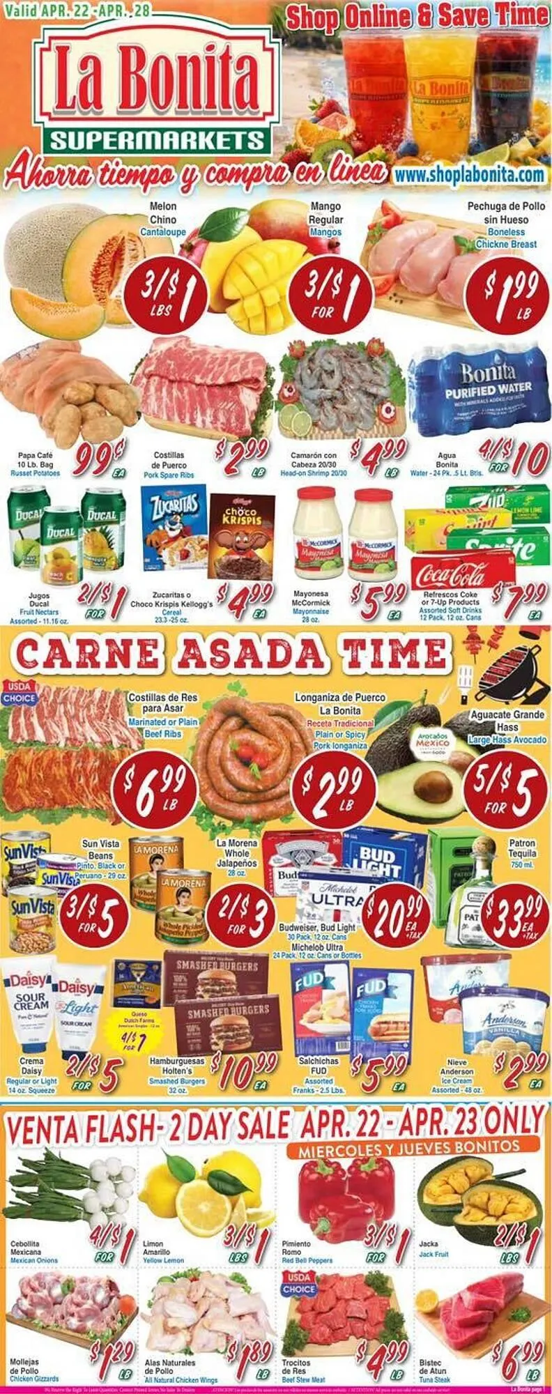 Weekly ad La Bonita Supermarkets weekly ad from April 22 to April 28 2026 - Page 1