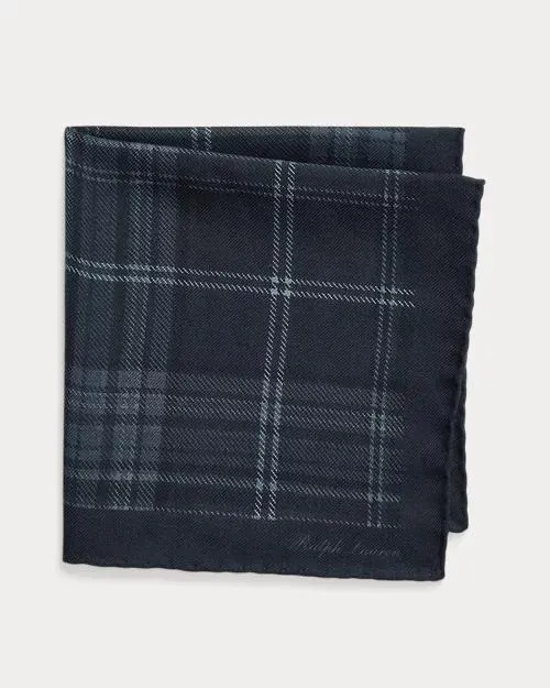 Plaid-Print Cashmere-Silk Pocket Square