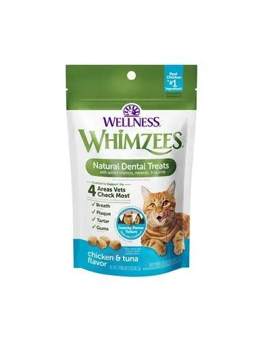 Wellness WHIMZEES Natural Cat Dental Treats, Chicken & Tuna Flavor, 2 Ounce