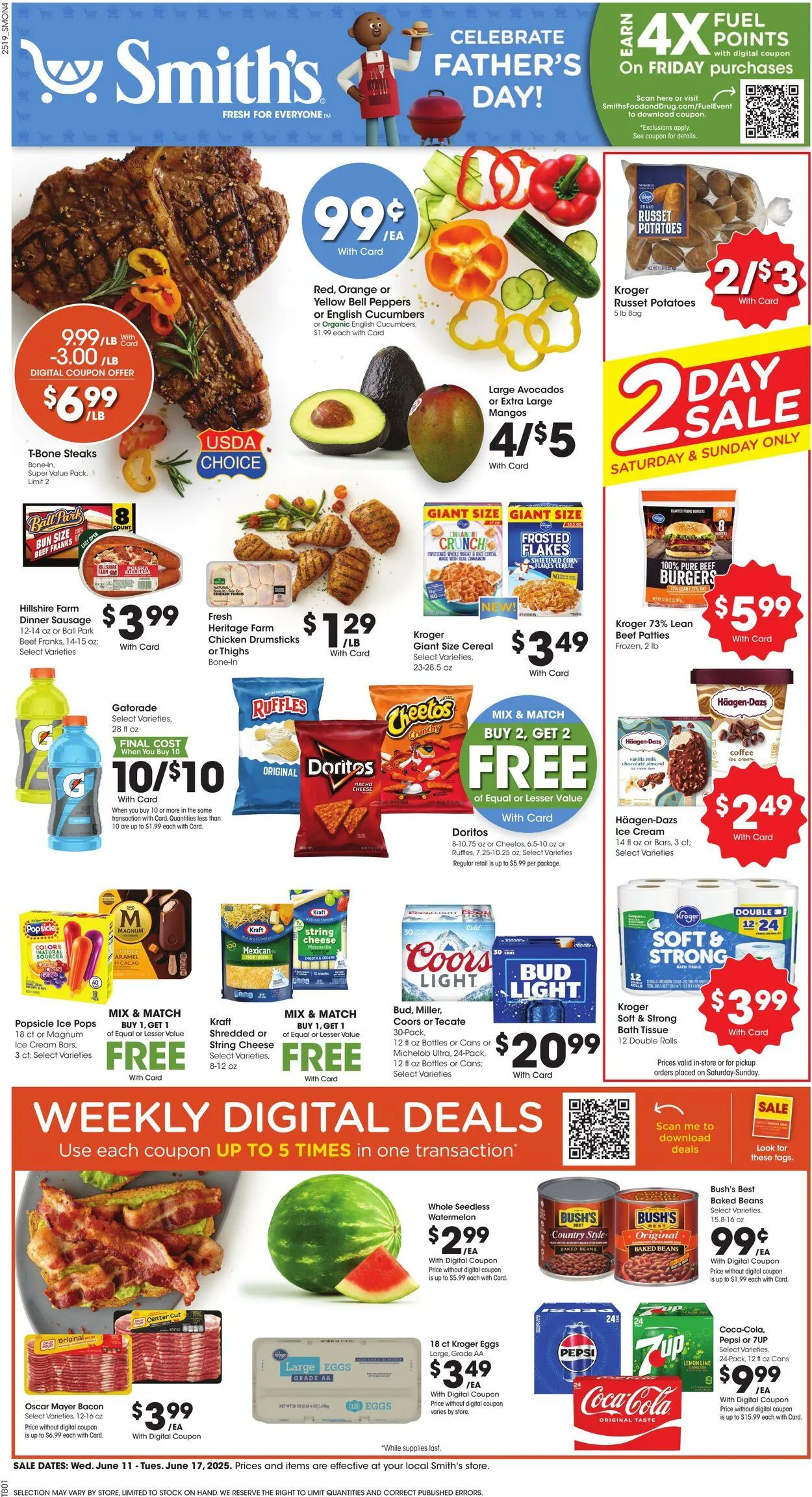 Weekly ad Smith's Current weekly ad from June 11 to June 17 2025 - Page 1