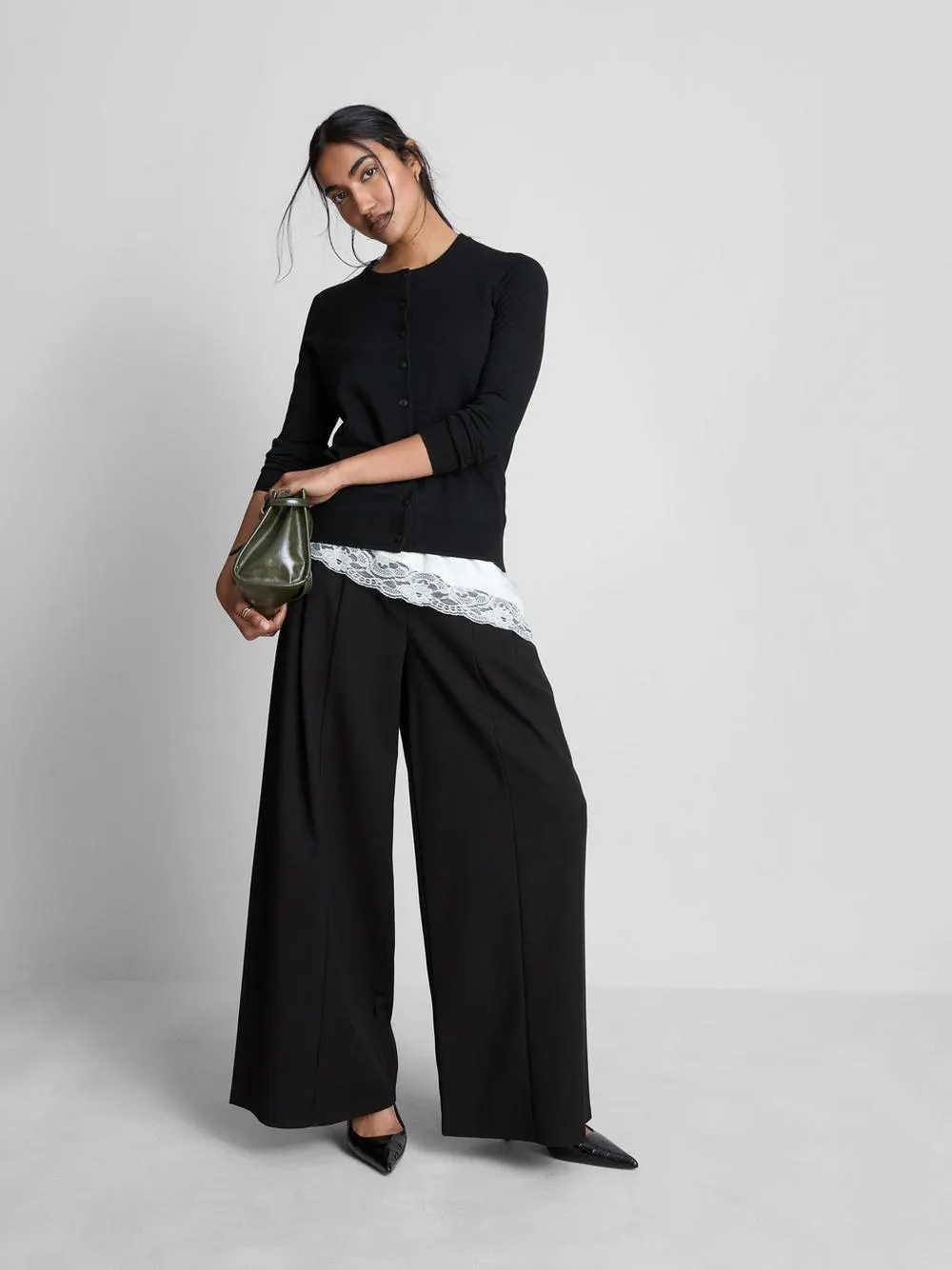 Long Sleeve Crew Neck Cardigan