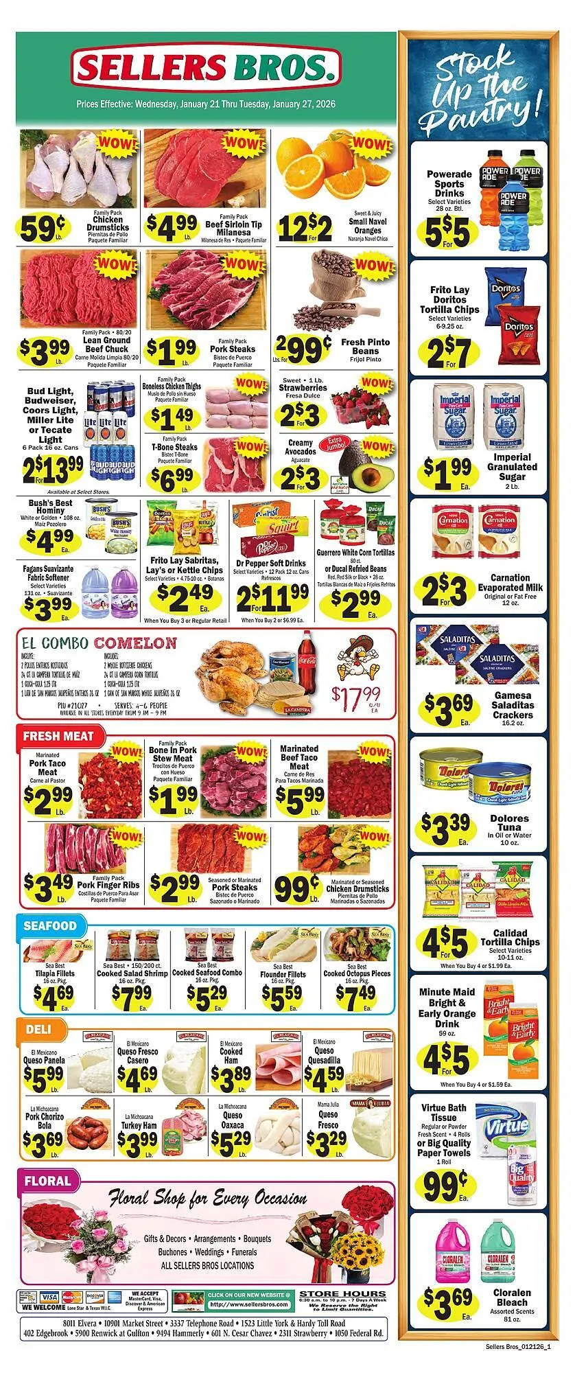 Weekly ad Sellers Bros weekly ad from January 21 to January 27 2026 - Page 1