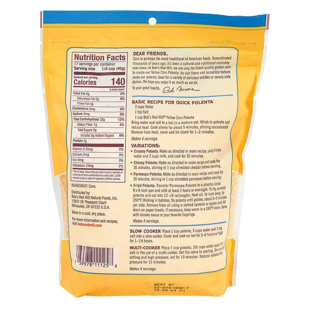 Bob’s Red Mill Yellow Corn Polenta, 24 oz