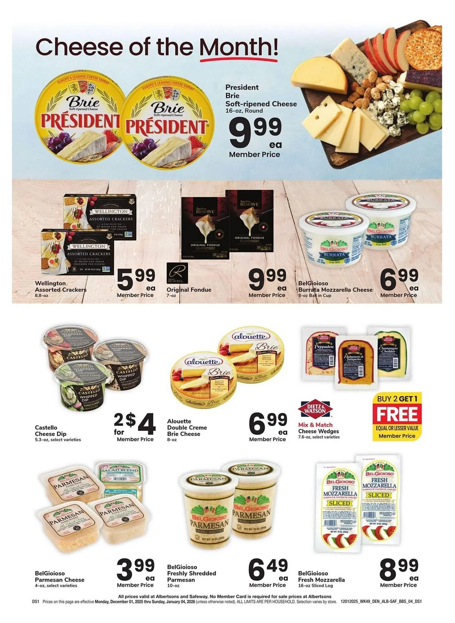Weekly promotion Albertsons weekly ad spanning from December 1 to January 4 2026 - Page 4 for Catalogue 365