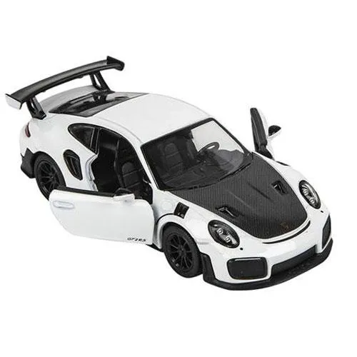 Rhode Island Novelty - Pull Back Die-Cast Metal Vehicle - PORSCHE 911 GT2 RS (White)(5 inch)