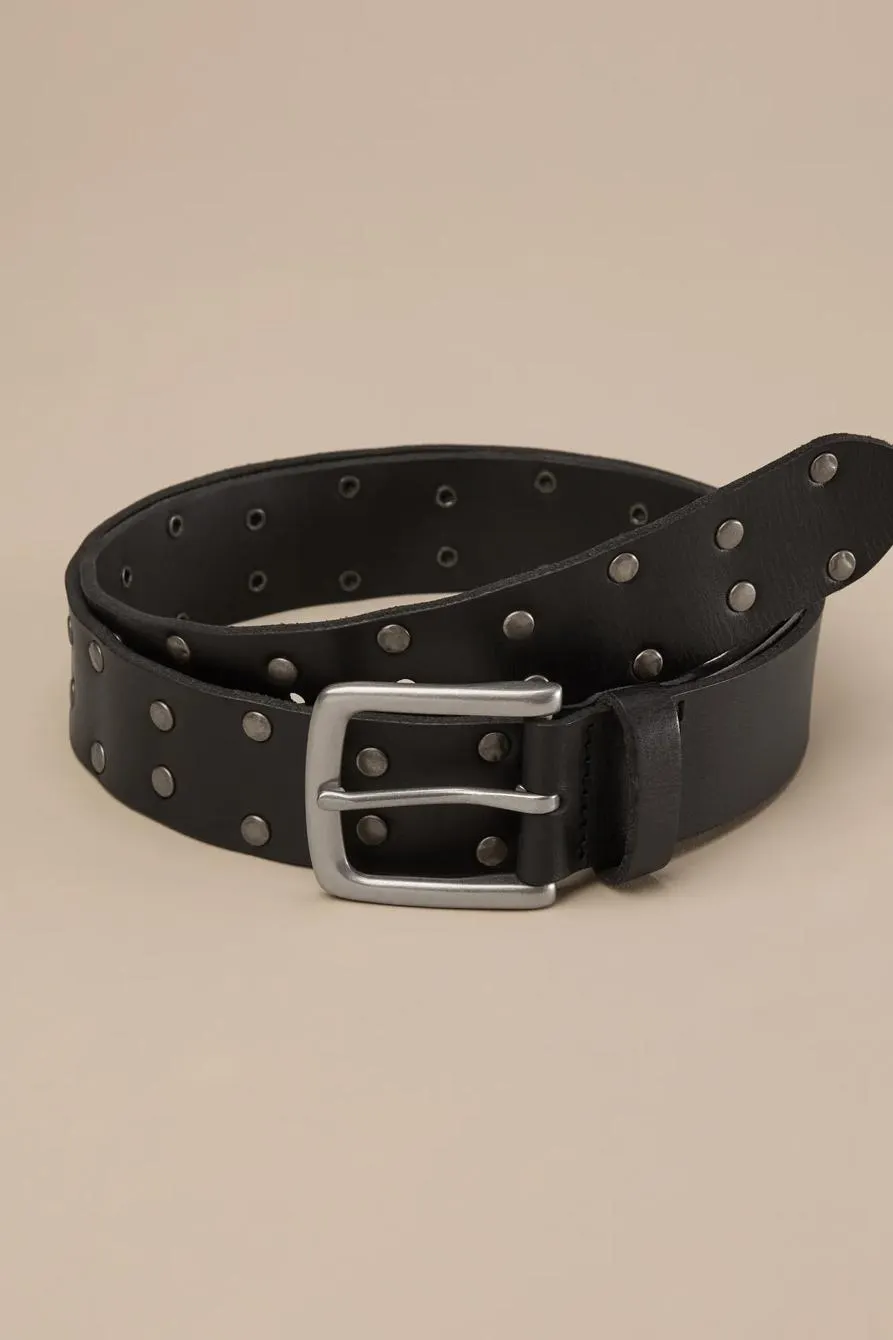 leather studd belt