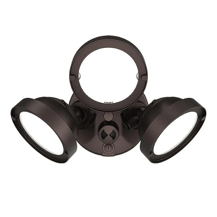 HALO TGS Floodlight 3000 -Lumens 26.7 -Watt Bronze Line voltage Switchable White Hardwired LED Flood light