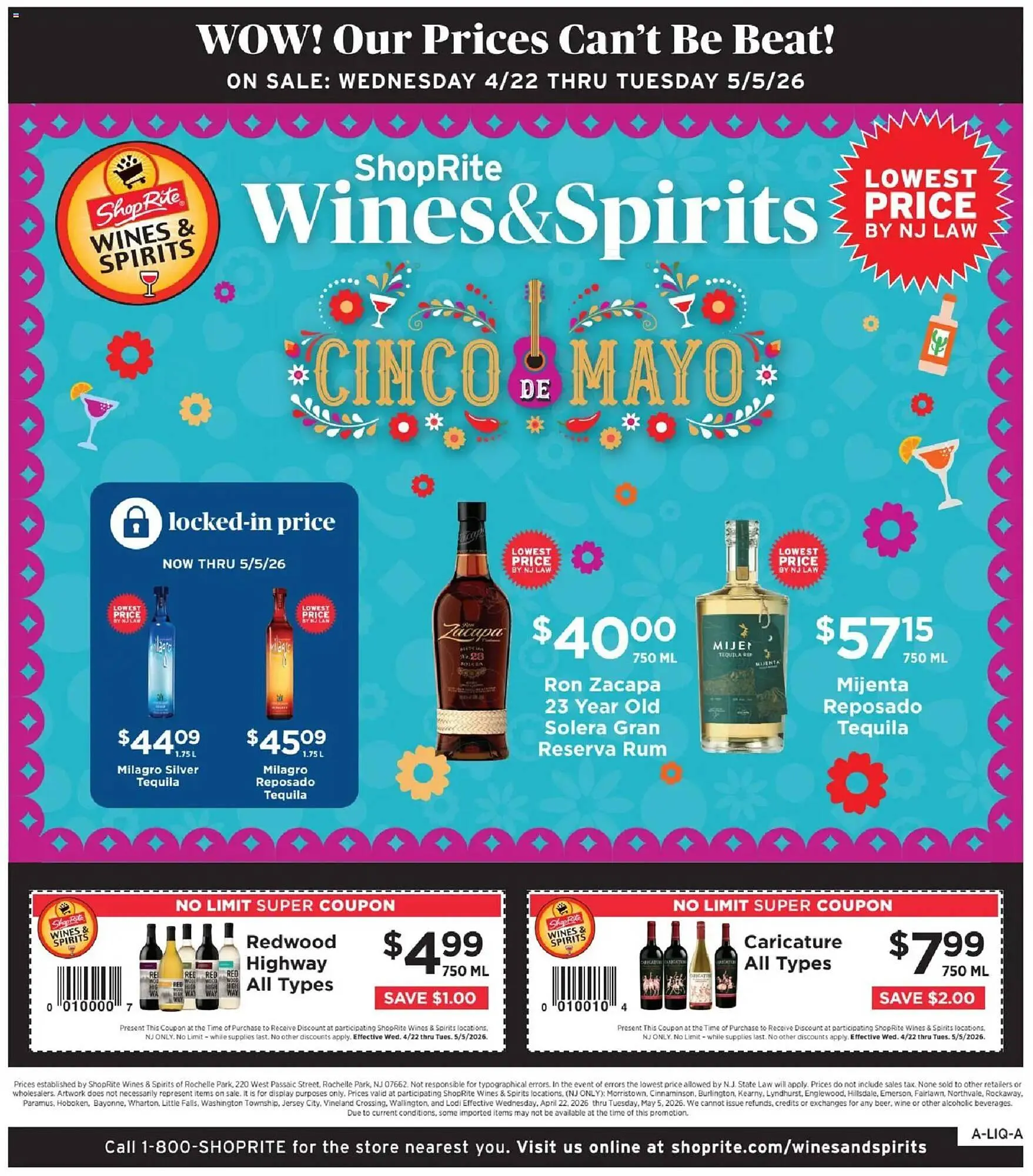 Weekly promotion ShopRite flyer spanning from April 22 to May 5 2026 - Page 1 for Catalogue 365
