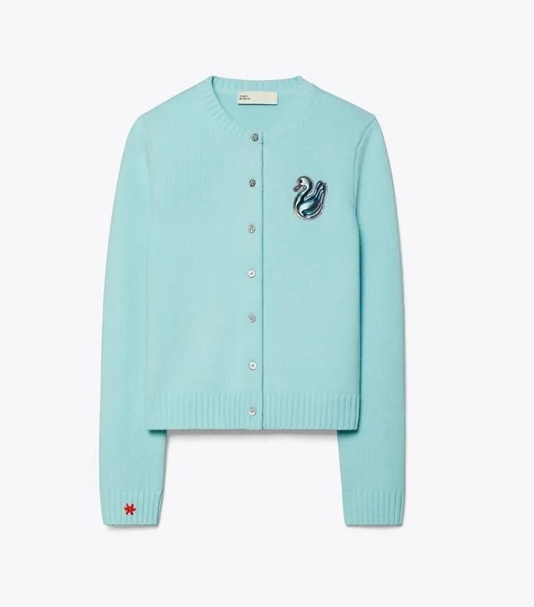 LUCKY DUCK MERINO WOOL CARDIGAN