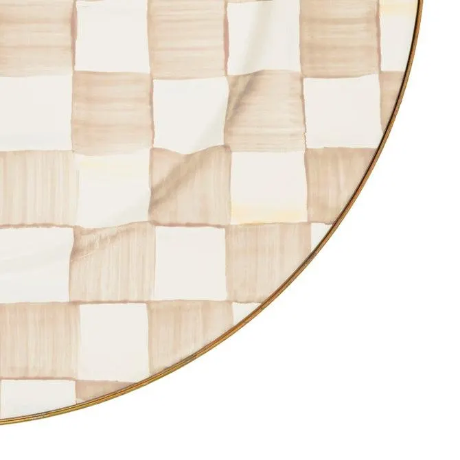 Mocha Check Enamel Dinnerware