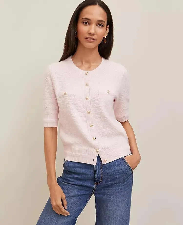 Blouson Sleeve Stitch Cardigan