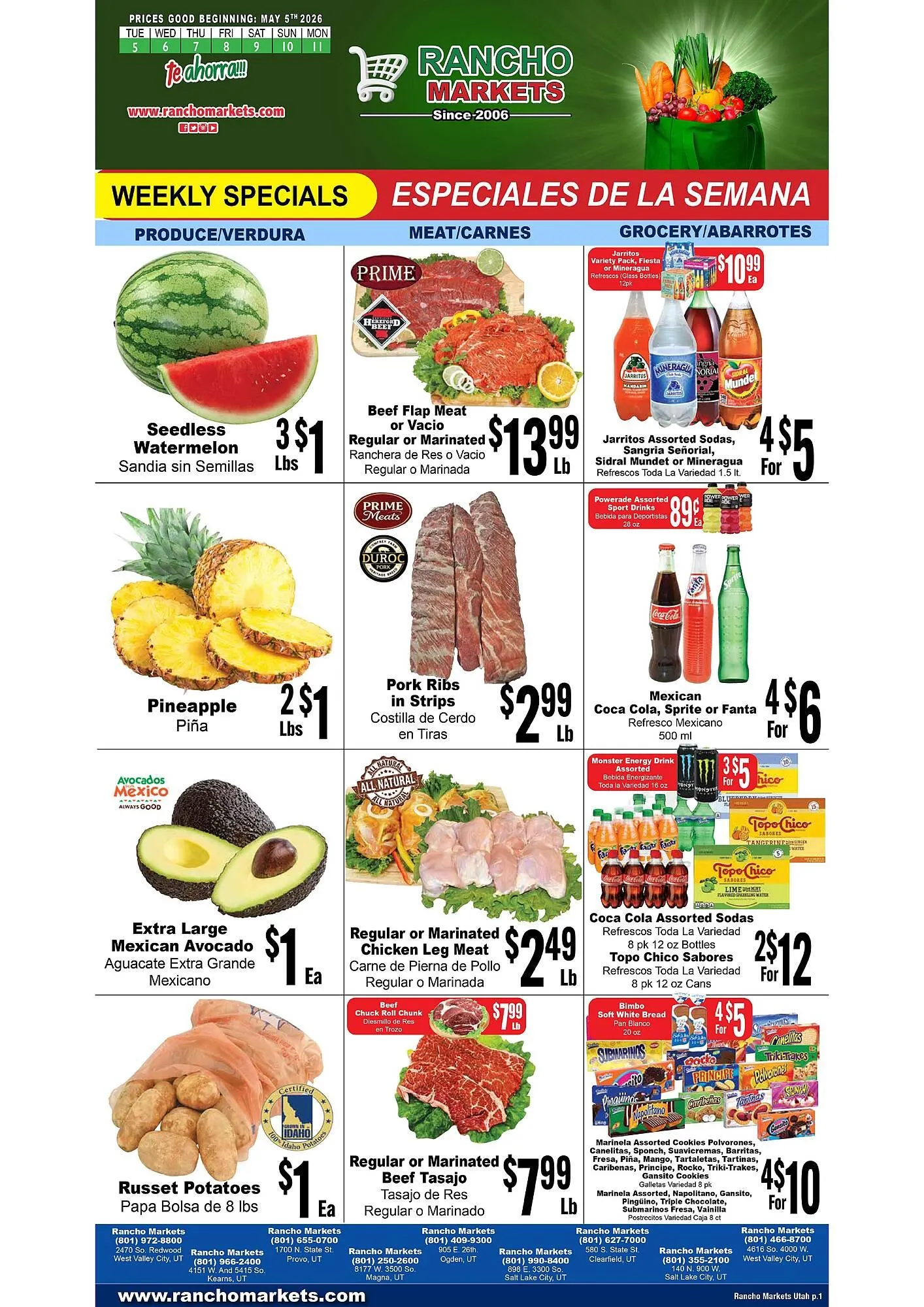 Weekly ad Rancho Markets weekly ad from May 5 to May 11 2026 - Page 1