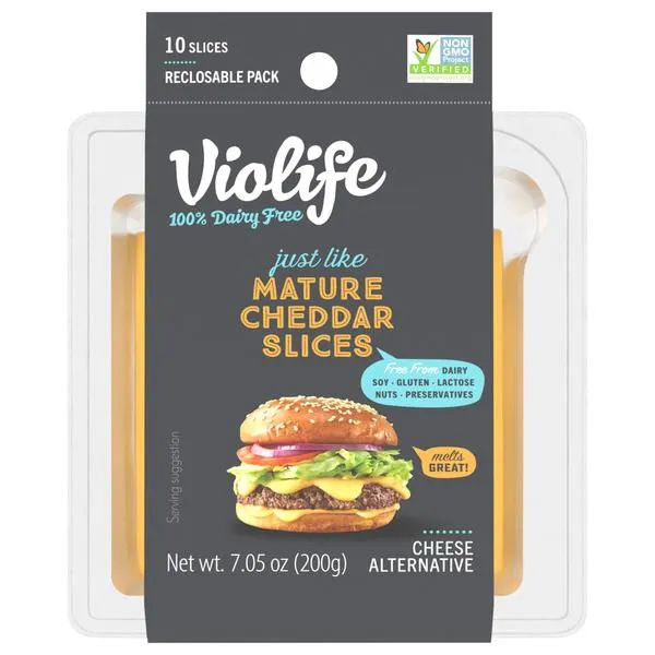 Violife Just like Mature Cheddar Slices, Dairy-Free Vegan