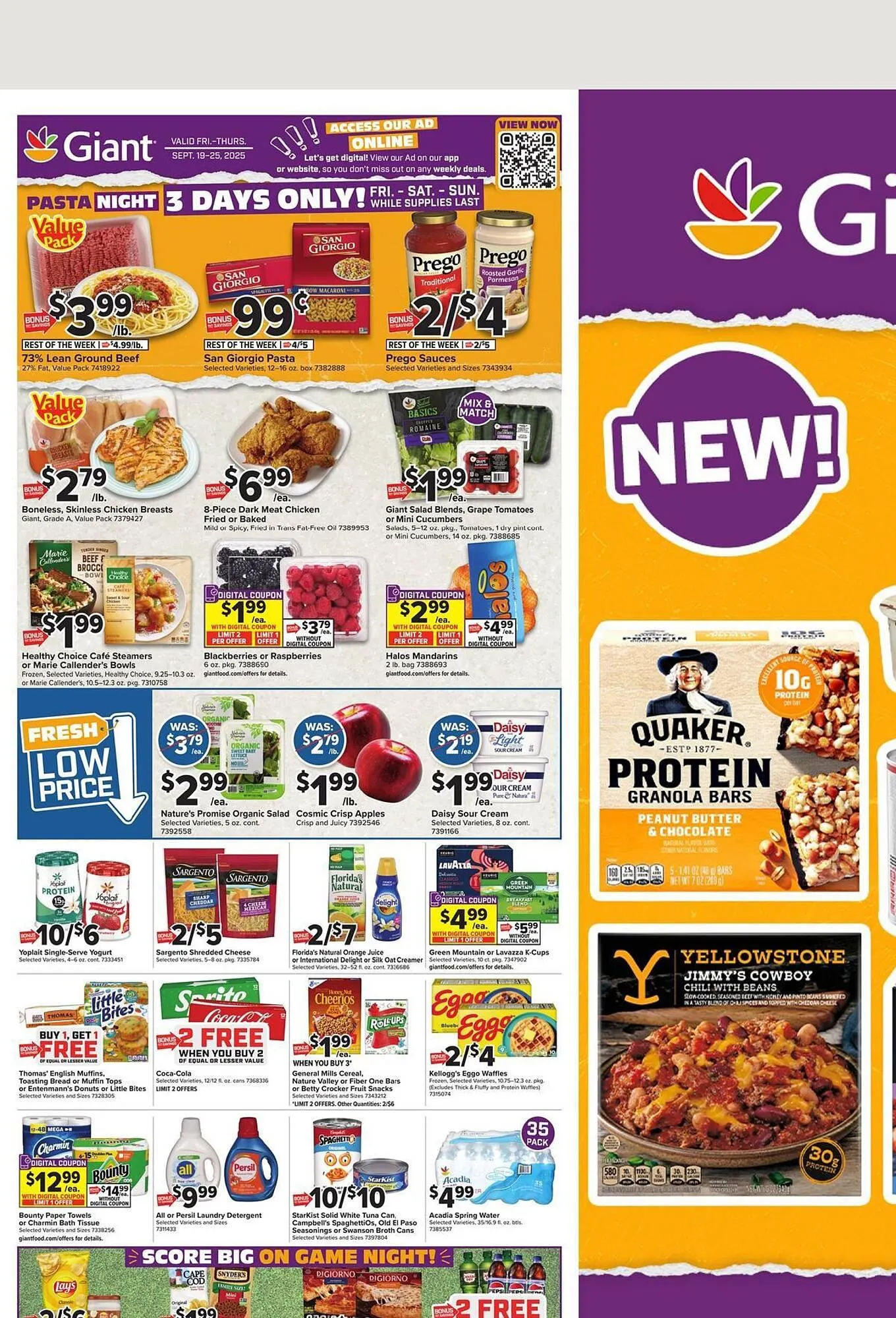 Weekly ad Giant Food weekly ad from September 19 to September 25 2025 - Page 1