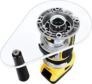 Single Grip Router Base Plate – Pre-Drilled for DeWalt DWP611 & DCW600B Compact Routers | Easy Control for Precise Routing