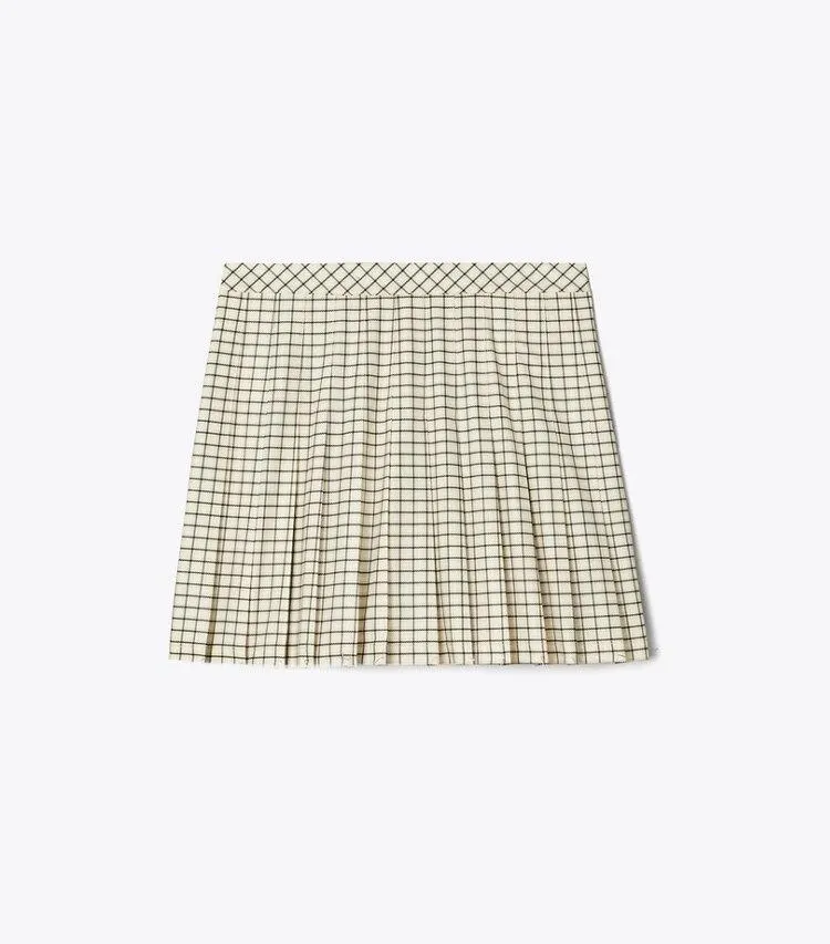 PLEATED PRINTED TENNIS SKIRT