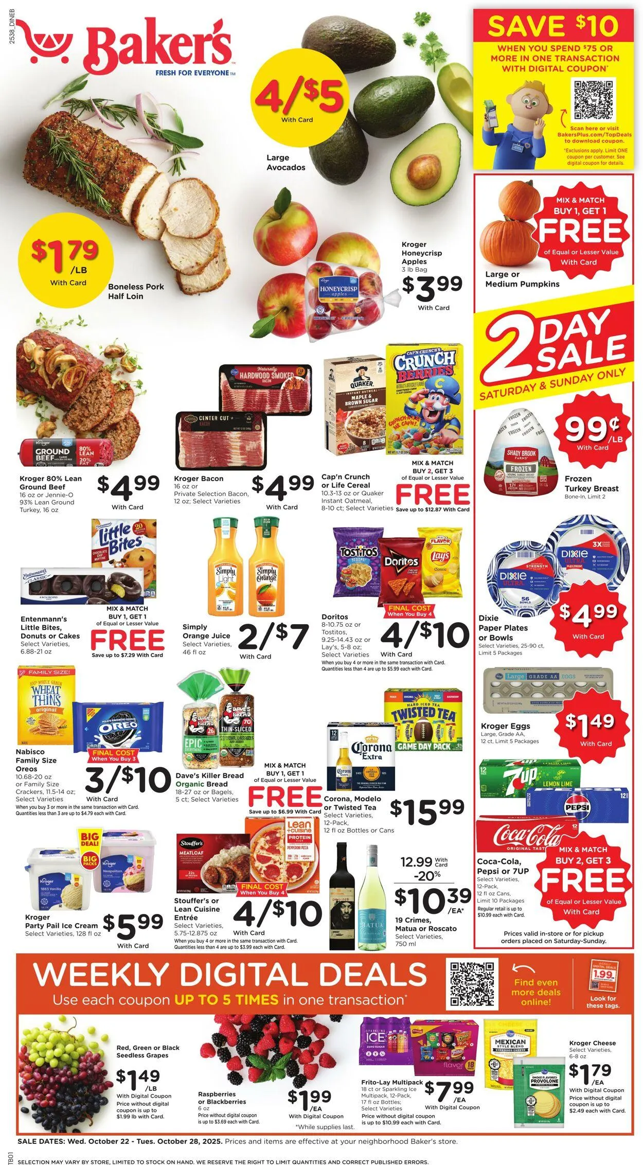 Weekly ad Baker's from October 22 to October 28 2025 - Page 1