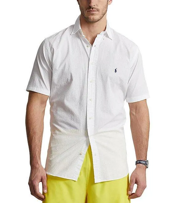 Big & Tall Seersucker Short Sleeve Woven Shirt