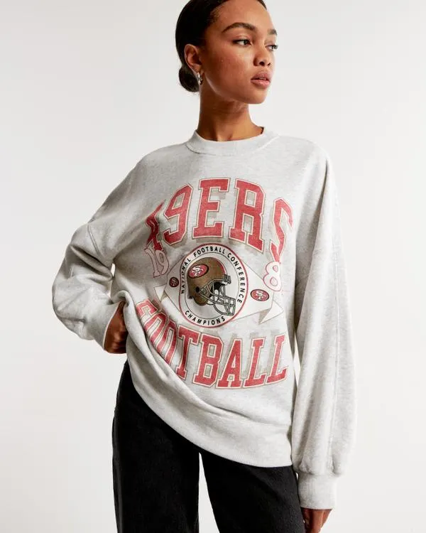 San Francisco 49ers Graphic Oversized Sunday Crew