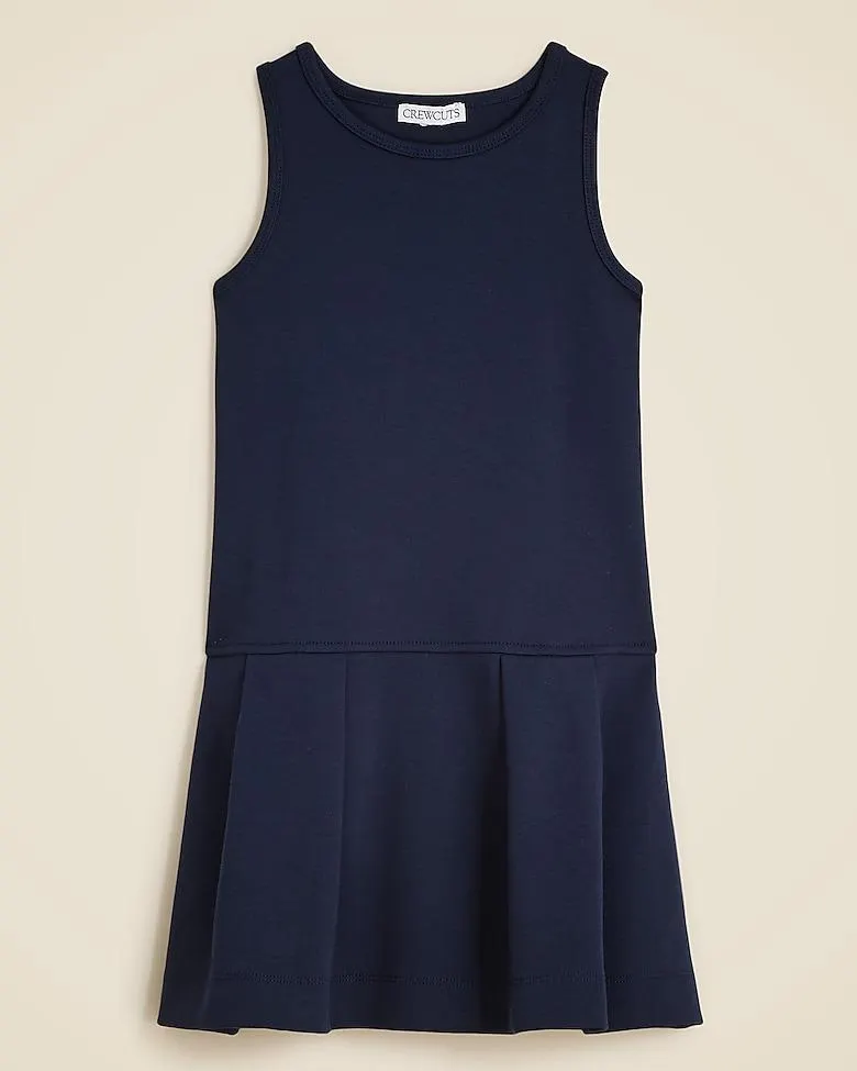Girls' uniform jumper dress in ponte