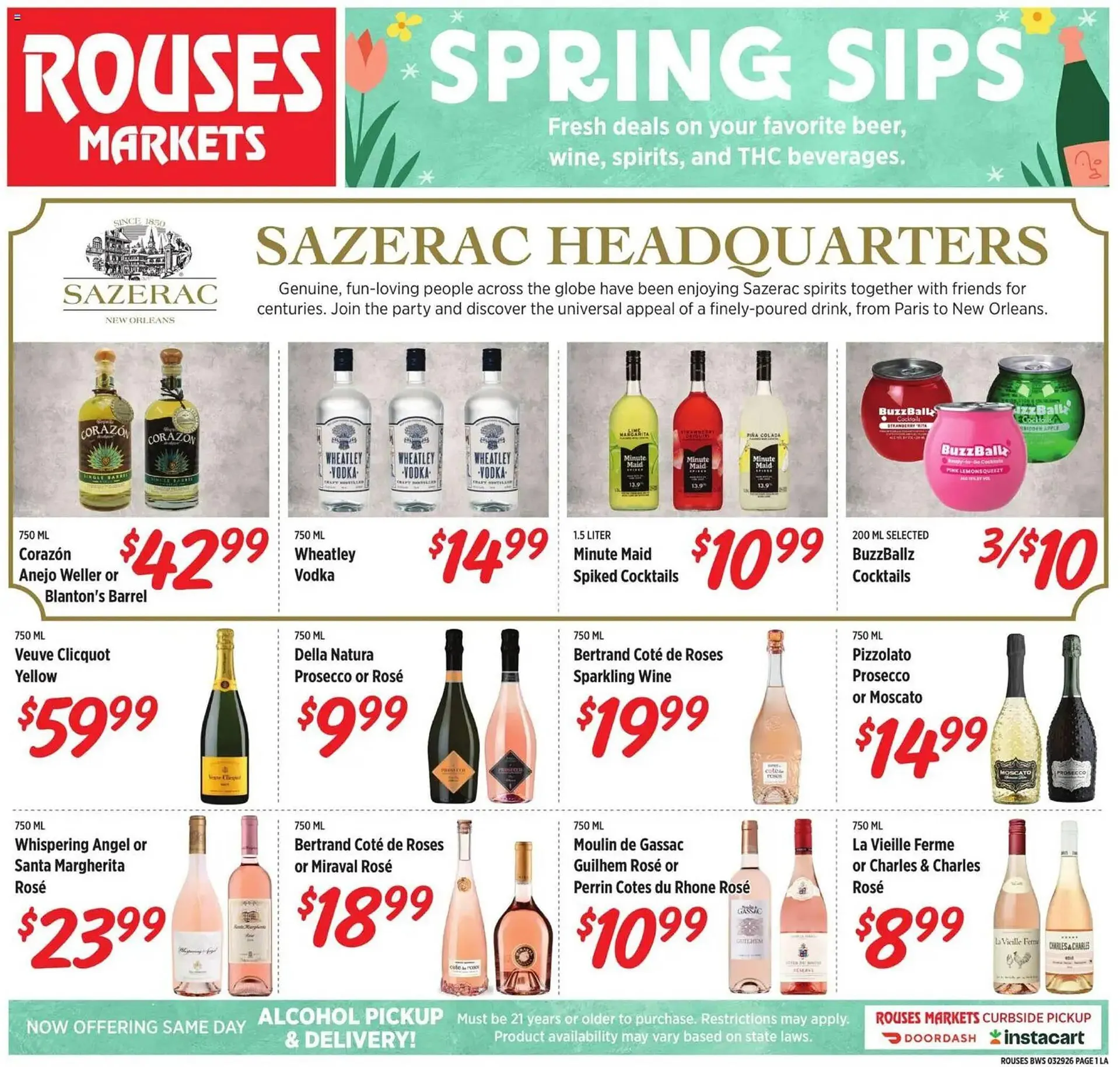 Weekly promotion Rouses weekly ad spanning from March 29 to April 30 2026 - Page 1 for Catalogue 365