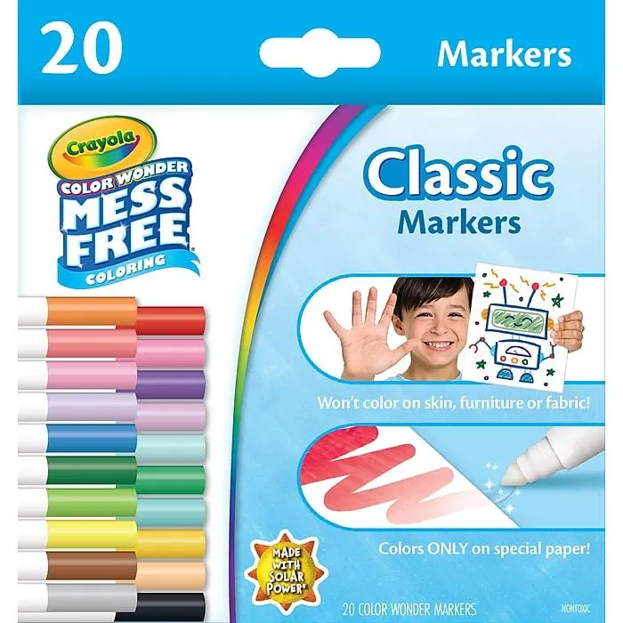 Crayola Color Wonder Washable Water-Based Markers,