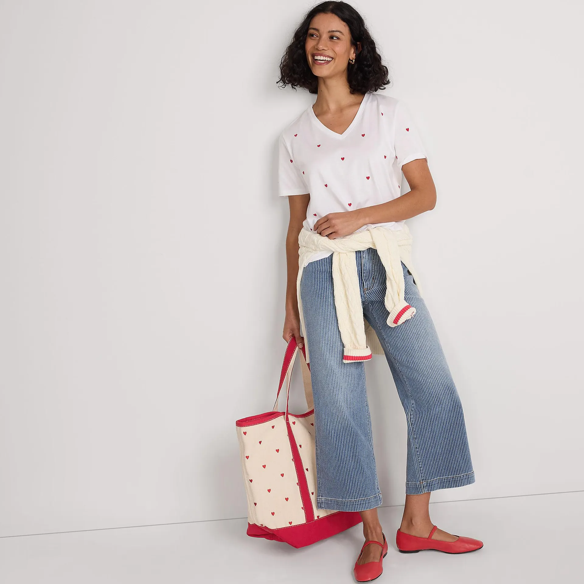 Women's Relaxed Supima Cotton V-Neck T-Shirt