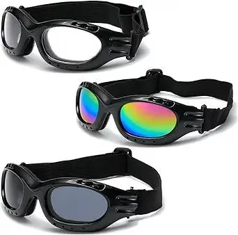 3 Pieces Motorcycle Goggles Riding Glasses Dirt Bike Goggles Ski Goggles Anti-UV Dustproof Windproof ATV Goggles For Motorcycle Riding, Skiing, Outdoor Men Women Youth