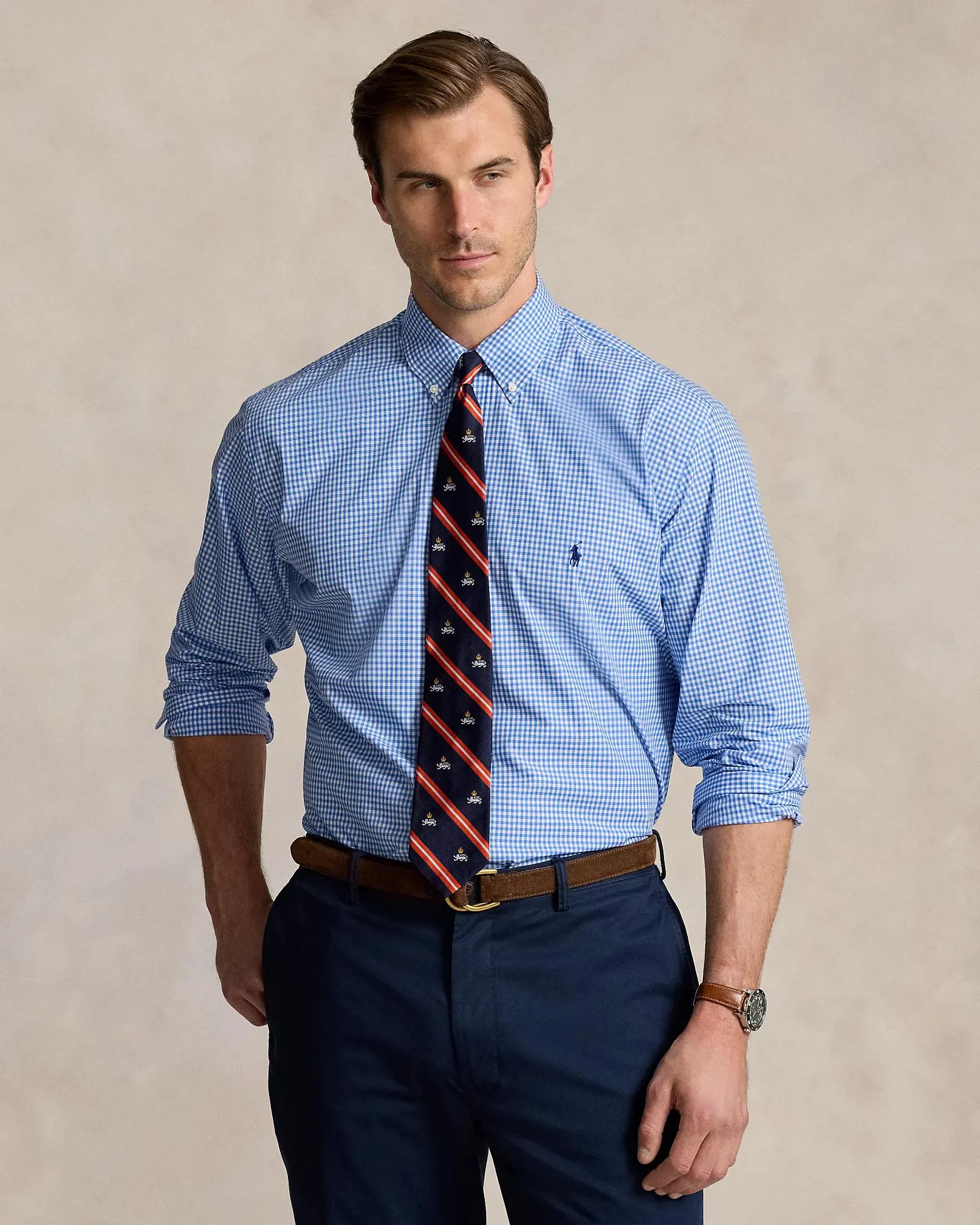 Gingham Stretch Poplin Shirt