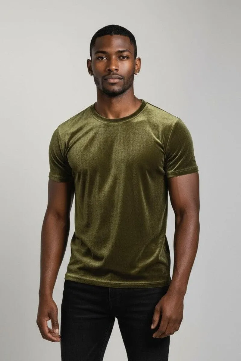 Velvet Crew Neck Tee