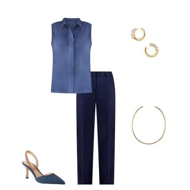 Shirred Sleeveless Shirt