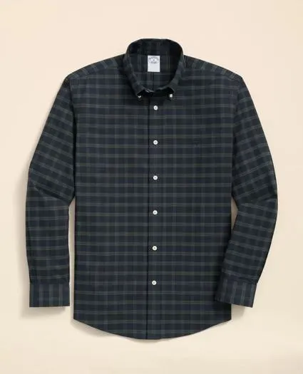 Stretch Non-Iron Oxford Button-Down Collar, Blackwatch Shirt