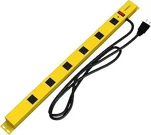 STANLEY 31613 6-Outlet 600 Joule Metal Surge Protector, 4FT Cord, 2FT HOUSING Length