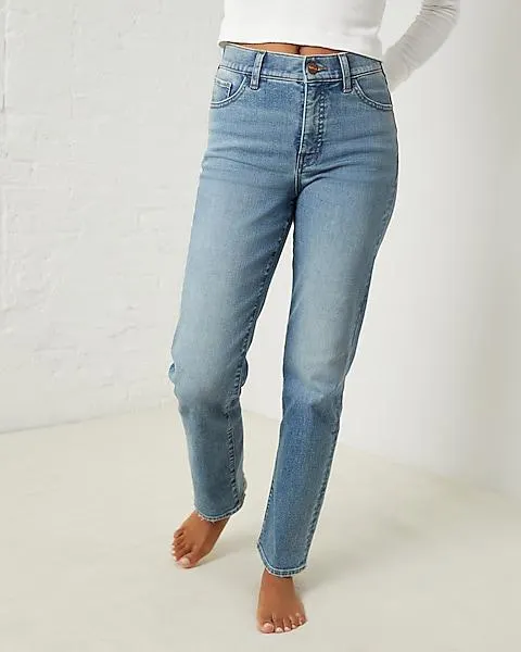 UpWest High Waisted Vintage Straight Leg Jeans