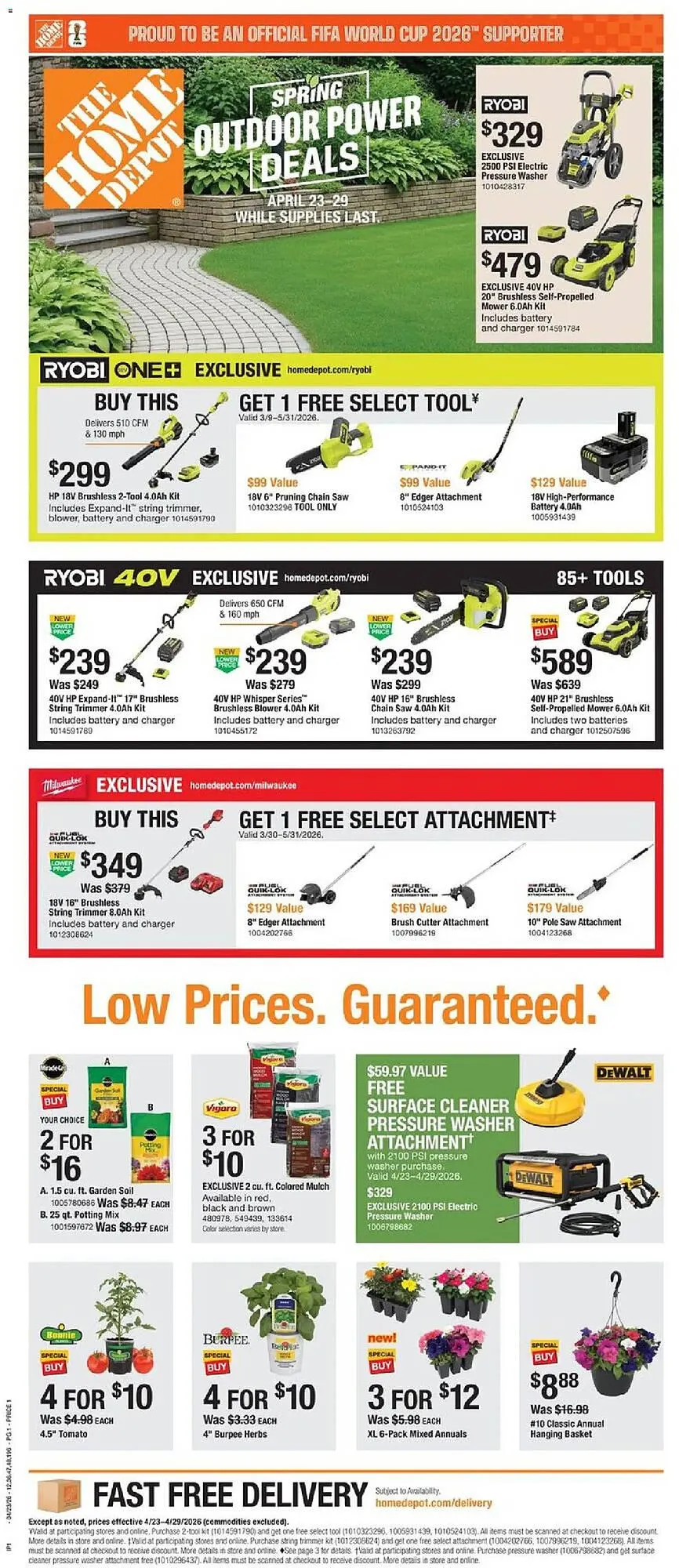 Weekly ad The Home Depot flyer from April 23 to April 29 2026 - Page 1