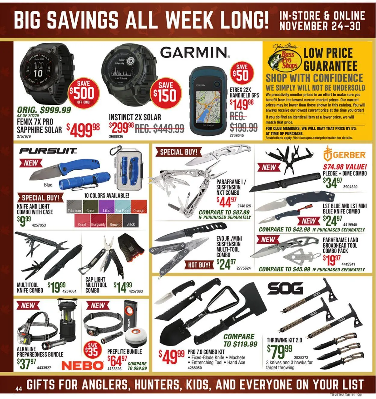 Weekly promotion Cabela's Current weekly ad spanning from November 24 to November 30 2025 - Page 44 for Catalogue 365