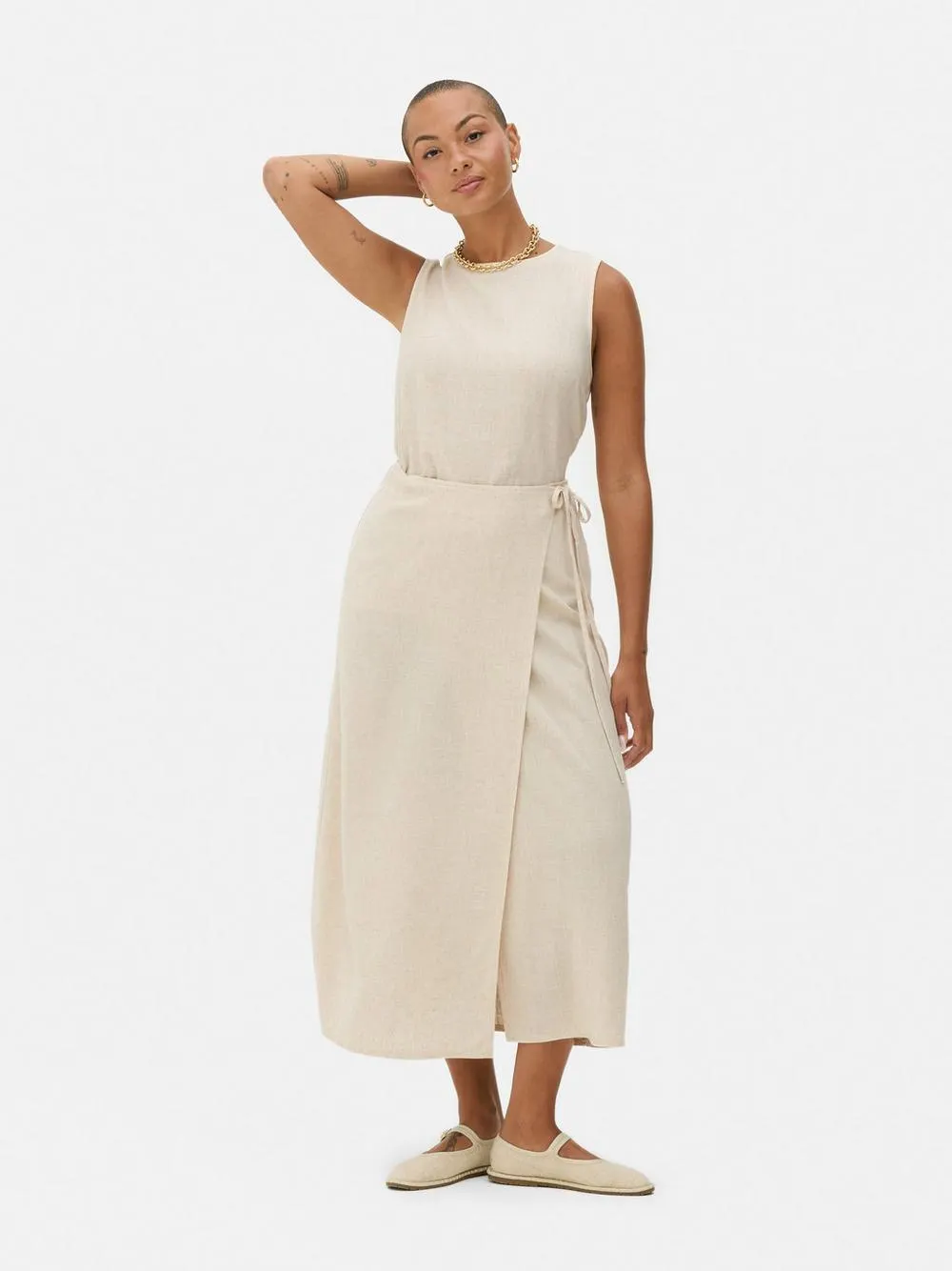 Tie Side Midi Skirt