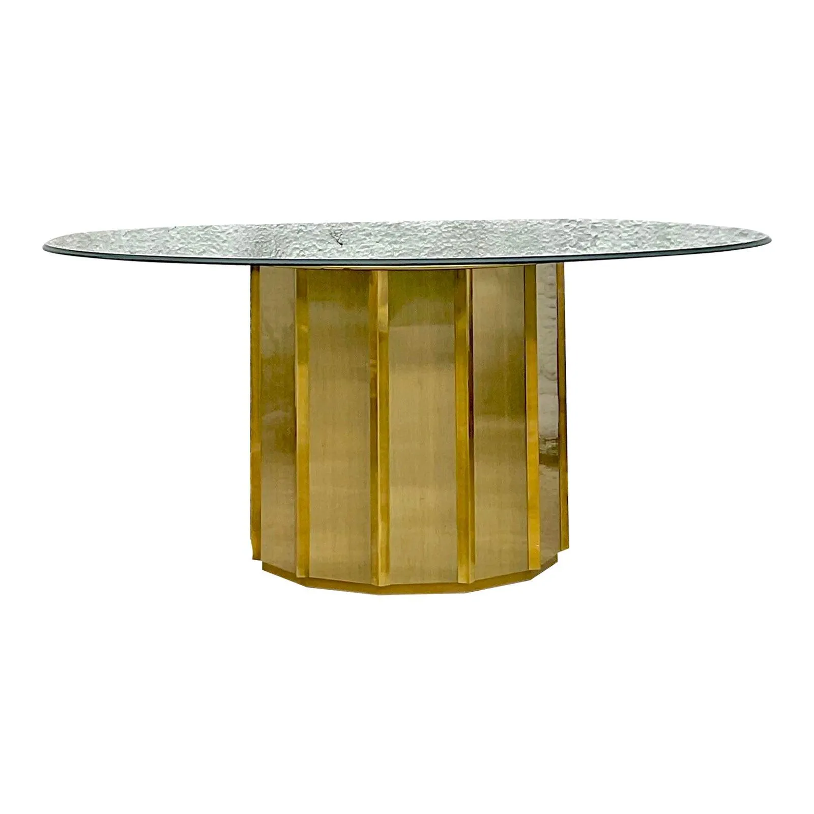 Mid 20th Century After Bernard Rohne for Mastercraft Faceted Dining Table