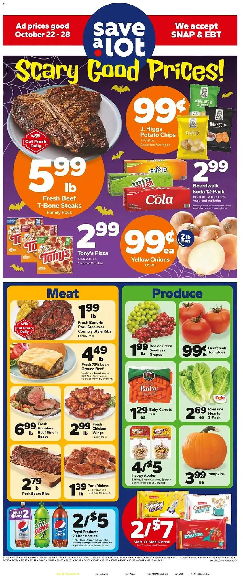 Weekly ad Save a Lot weekly ad from October 22 to October 28 2025 - Page 1