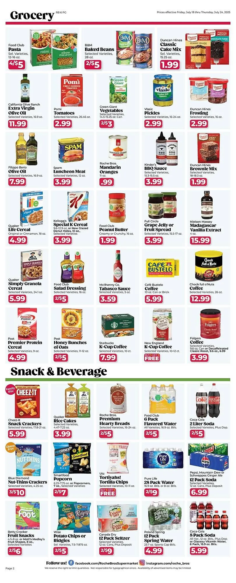 Weekly ad Roche Bros Weekly Ad from July 18 to July 24 2025 - Page 2