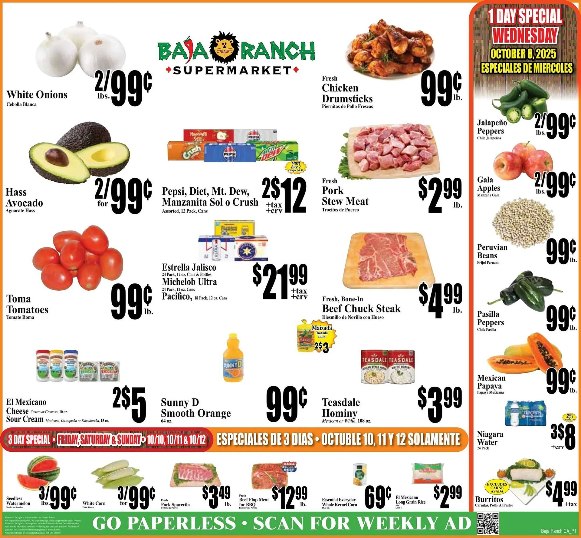 Weekly ad Baja Ranch weekly ad from October 8 to October 14 2025 - Page 1