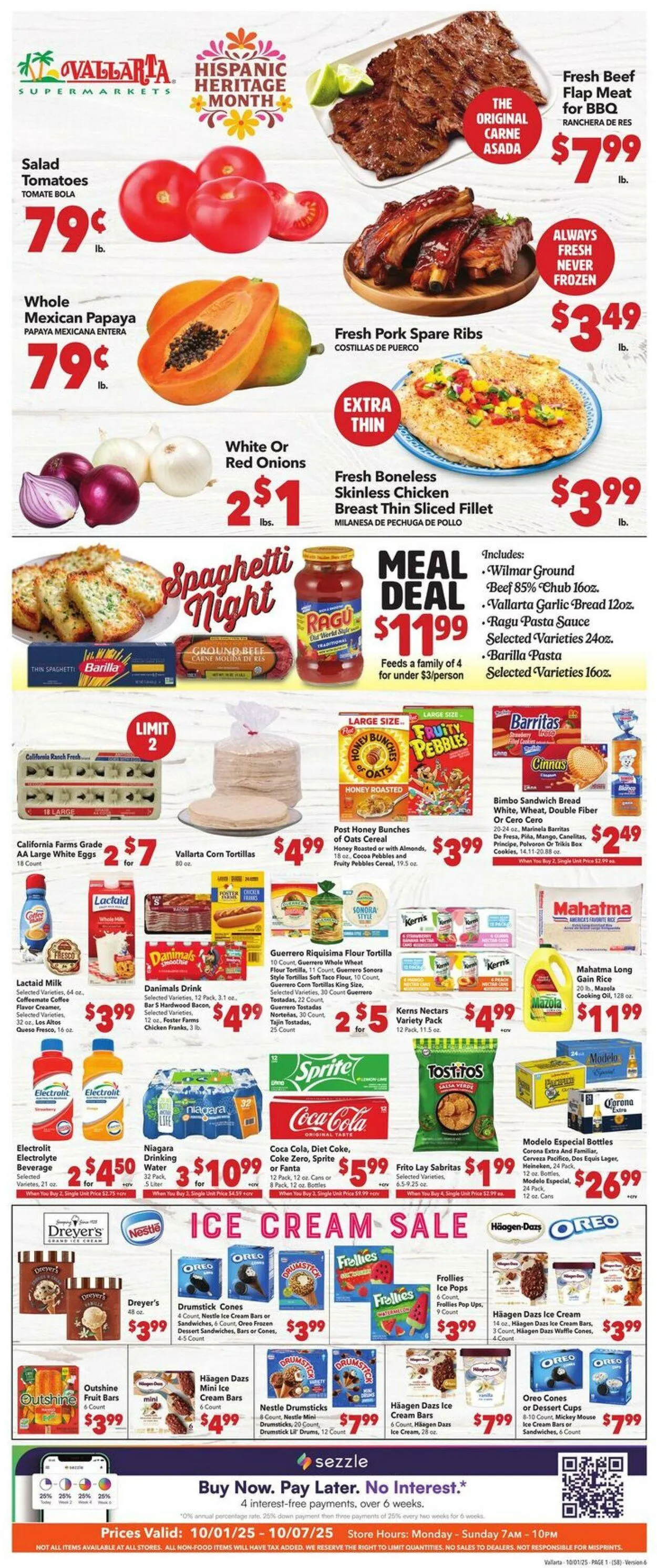 Weekly ad Vallarta from October 1 to October 7 2025 - Page 1