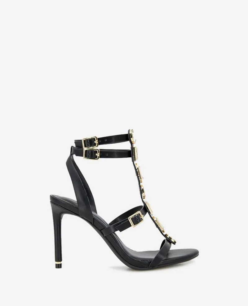 Lilath Jewel Leather Strap Heel