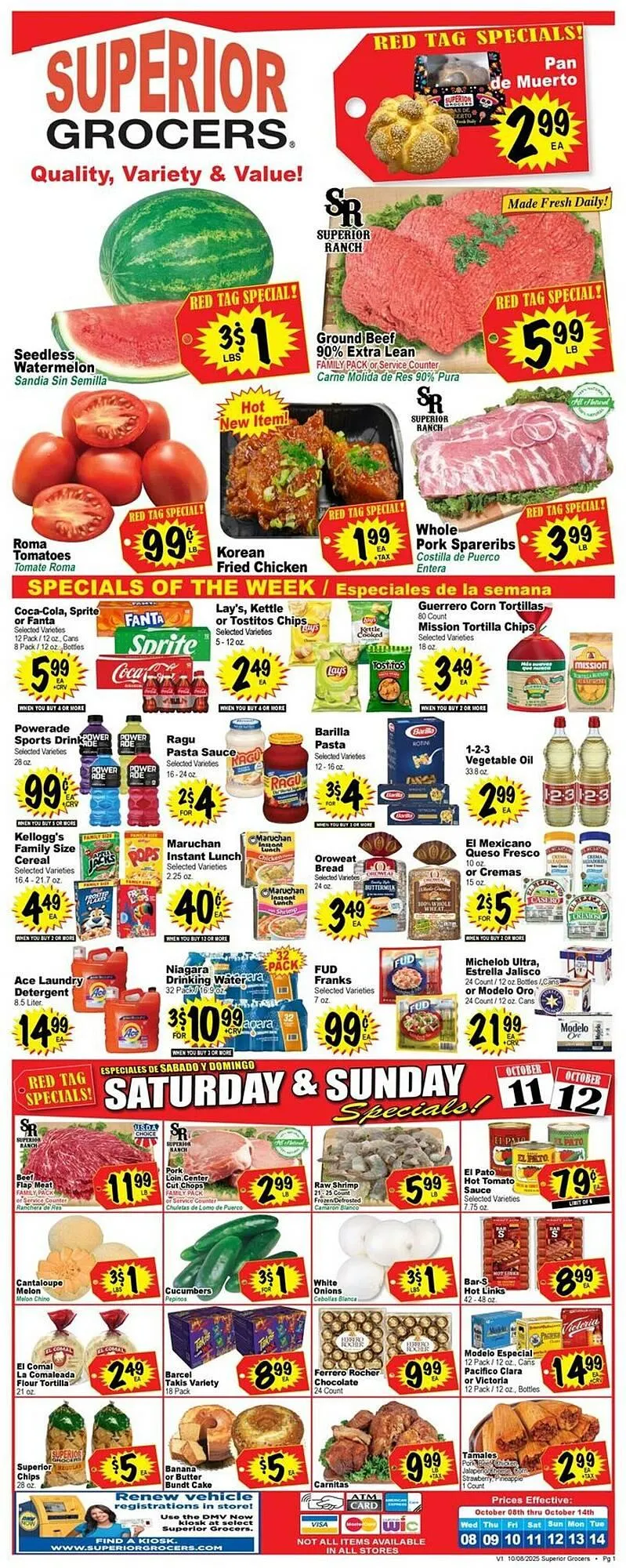 Weekly ad Superior Grocers weekly ad from October 8 to October 14 2025 - Page 1